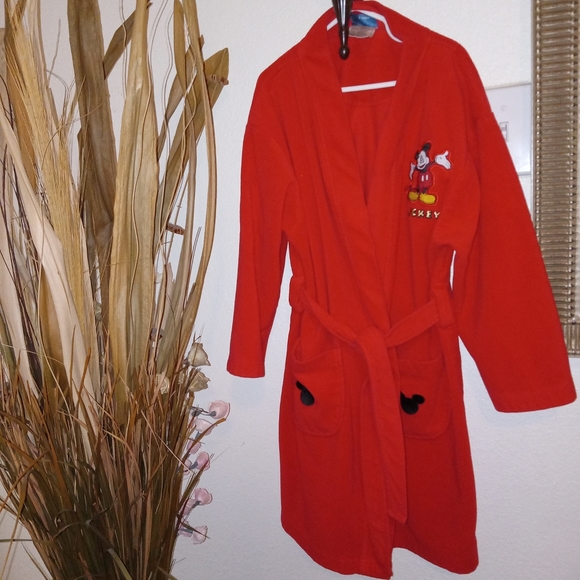 Walt Disney Mickey Mouse red robe size L - Picture 1 of 4